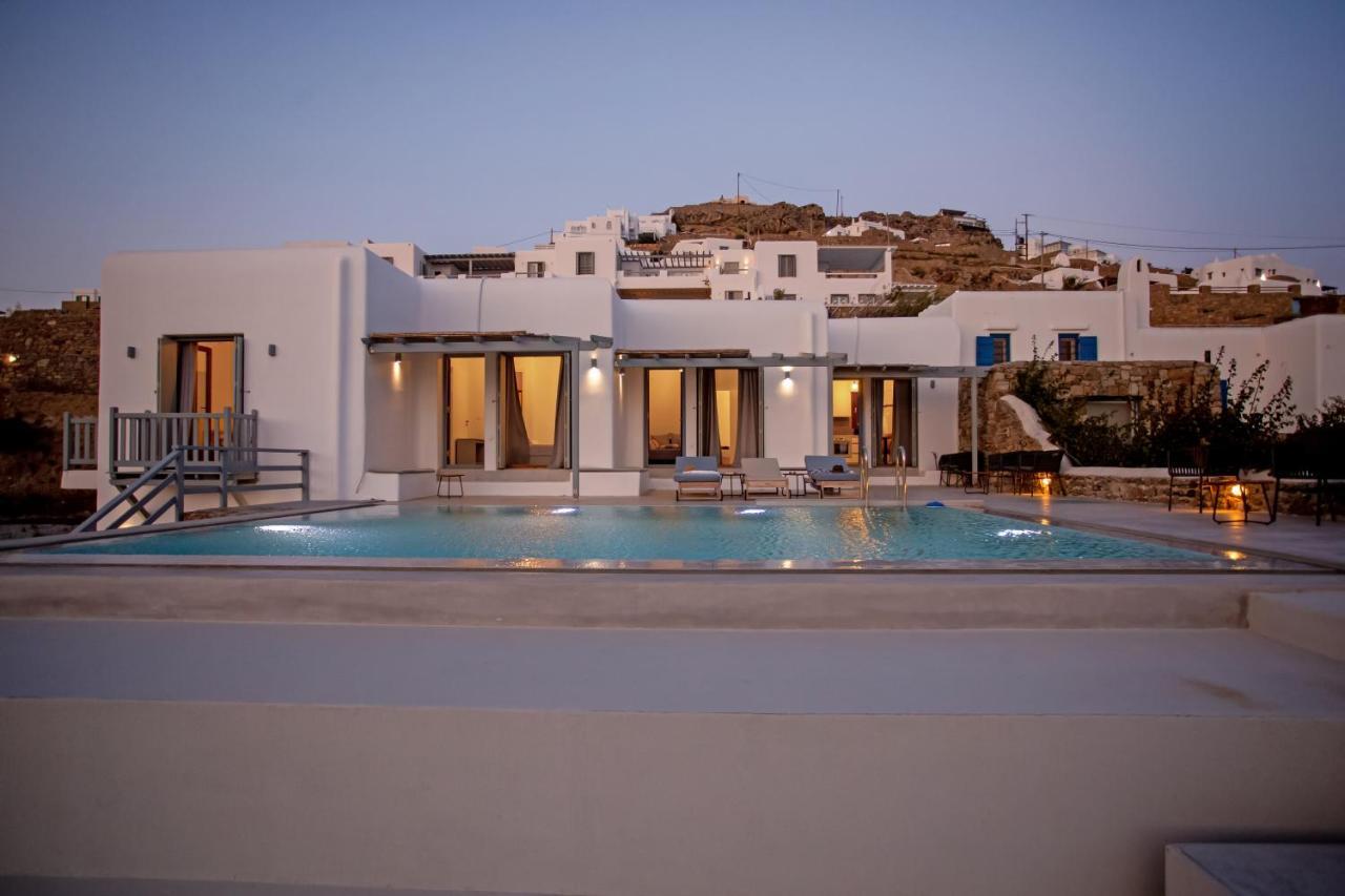 Terra White Seaview Pool Apartments & Suites Mykonos Town ภายนอก รูปภาพ